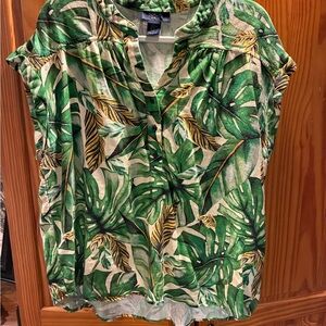 RACHEL Rachel Tropical Print Blouse